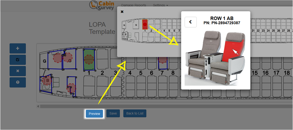 LOPA template in Cabin Survey