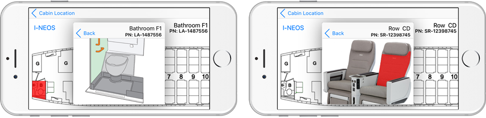 LOPA templates in Cabin Survey on a mobile device